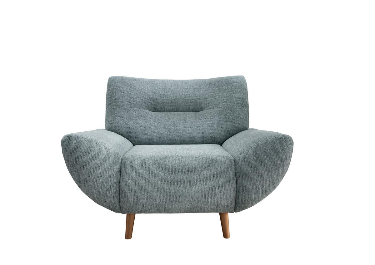 Sessel Drago Blau B/h/t: 111/81/90 Cm - Wildeiche/Blau, MODERN, Textil (111/81/90cm) - MID.YOU