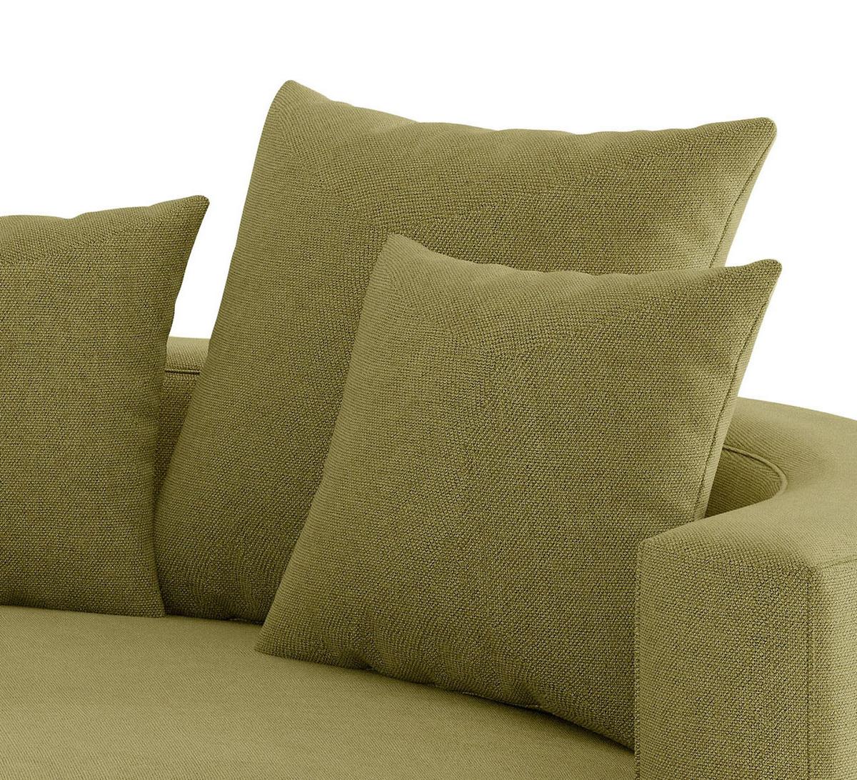 Bigsofa Natalia Olivgrün S: 283x150 cm - Schwarz/Olivgrün, Design, Textil (283/150cm) - Livetastic