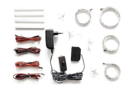 Einlegebodenbeleuchtung Madrid Led 4-Er Set L: 135 Cm - Schwarz/Weiß, Design, Kunststoff/Metall (1/135cm) - MID.YOU