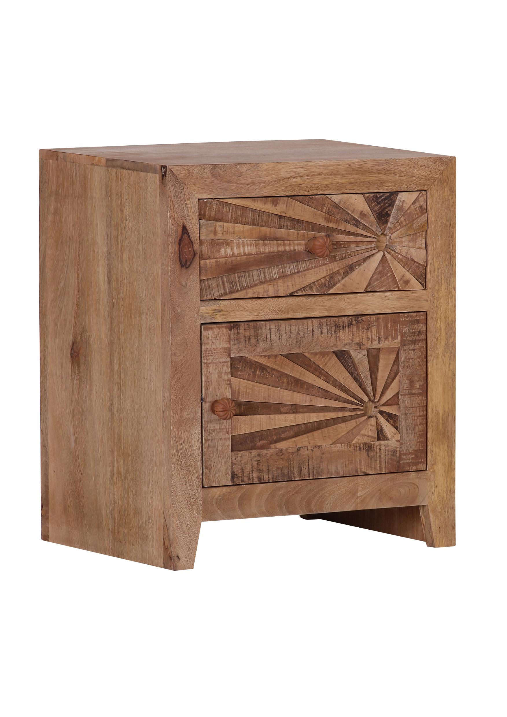 Kommode 50 cm Ray, Echtholz - Naturfarben, Design, Holz (50/60/43cm) - Carryhome