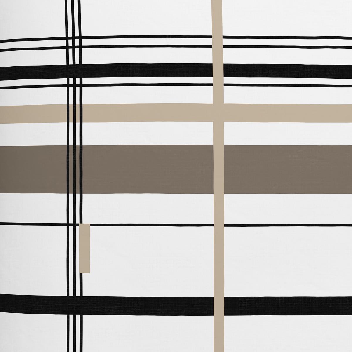 Renforcé-Bettwäsche 140x200 cm Elea Braun/Weiß/Taupe - Taupe/Braun, MODERN, Textil - Luca Bessoni