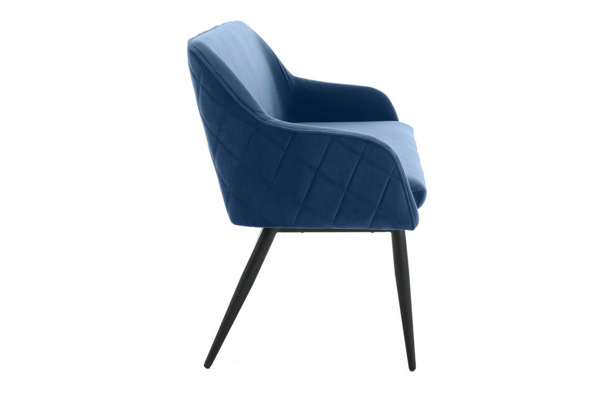 Sitzbank Blau B: 160 cm - Blau/Schwarz, MODERN, Textil (160/85/61cm) - Livetastic