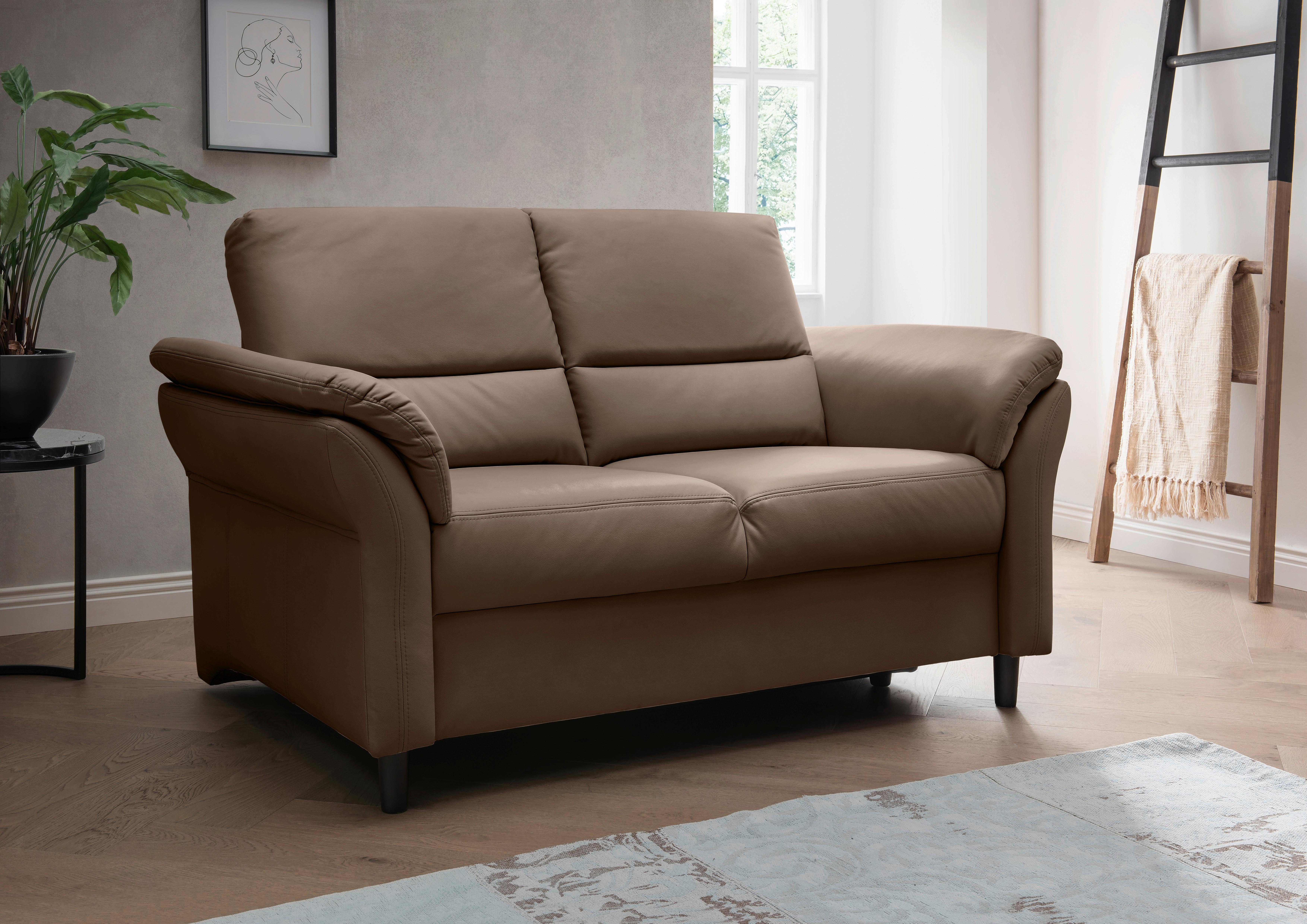 2-Sitzer-Sofa Cavoli, Braun B: 147 cm - Schwarz/Braun, MODERN, Textil (147/90/89cm) - Livetastic