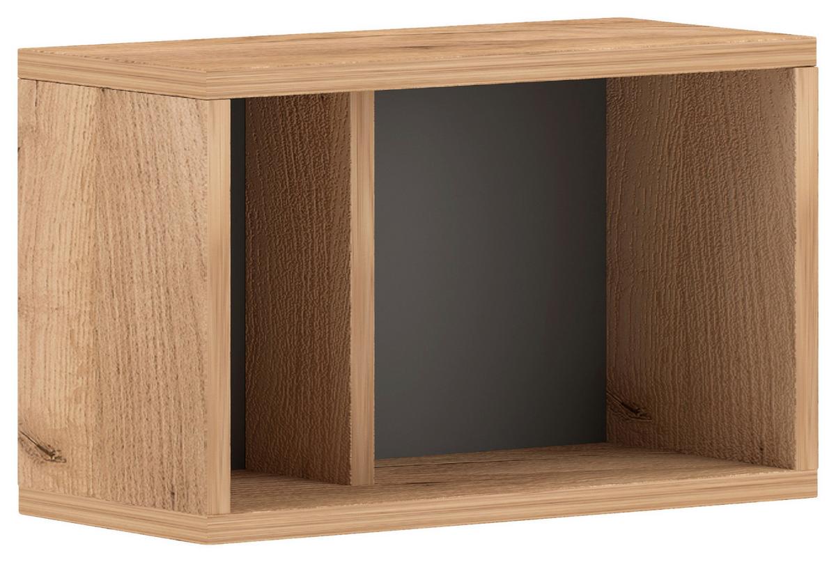 Hängeschrank Set Barcelona B: 40 cm Graphit-/Eichefarben - Eichefarben/Graphitfarben, Design, Holzwerkstoff/Kunststoff (80/25/18-26,8cm) - MID.YOU
