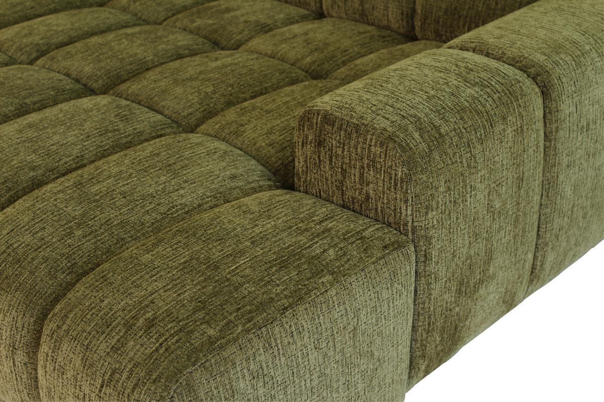 Rohová sedačka LAYA, pravá, olivovozelená ženilka KANSAS - olivovozelená, Modern, textil (250/155cm) - Premium Living