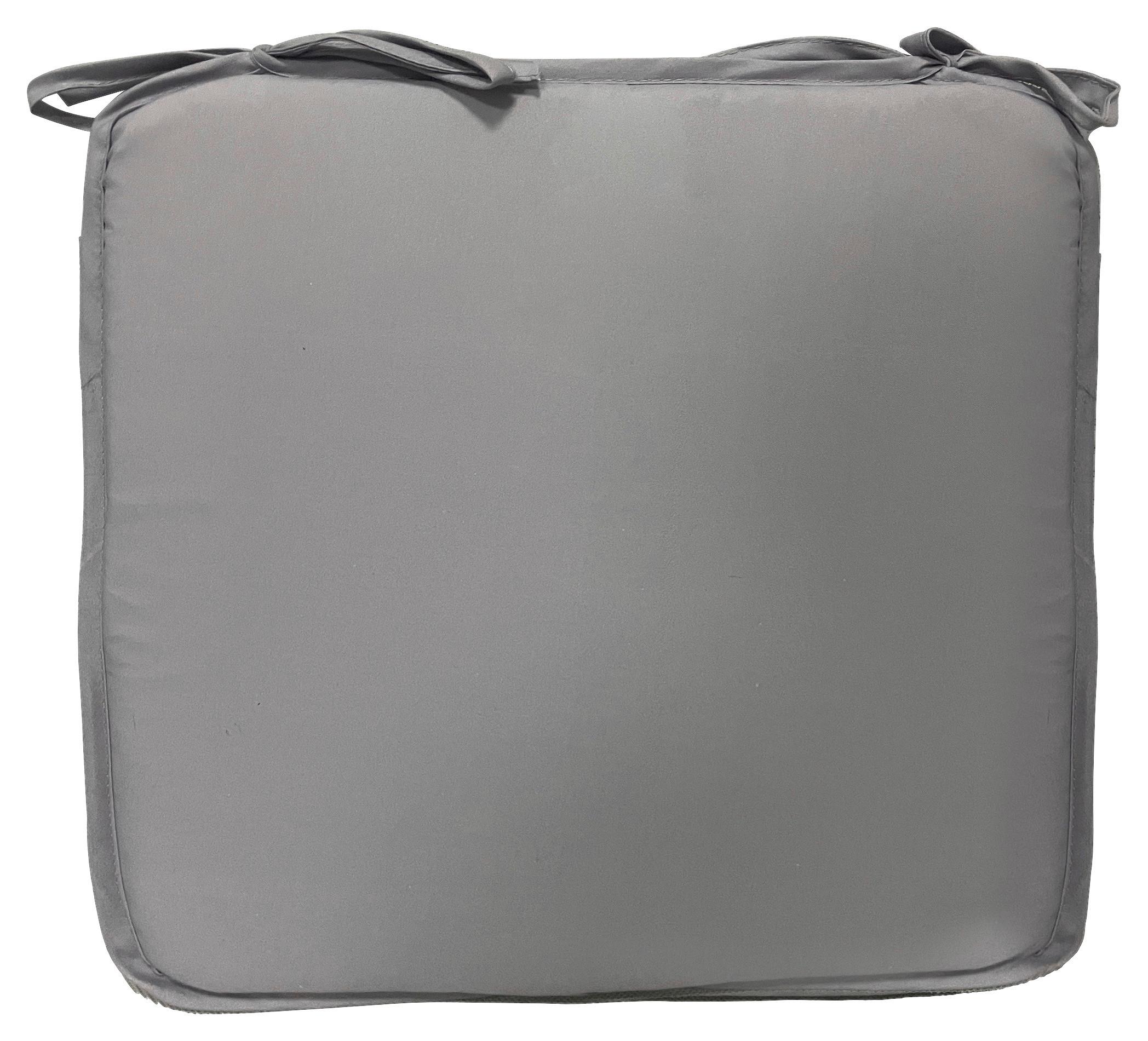 Sitzkissen Christa - Silberfarben, KONVENTIONELL, Textil (36/36/2cm) - Ondega