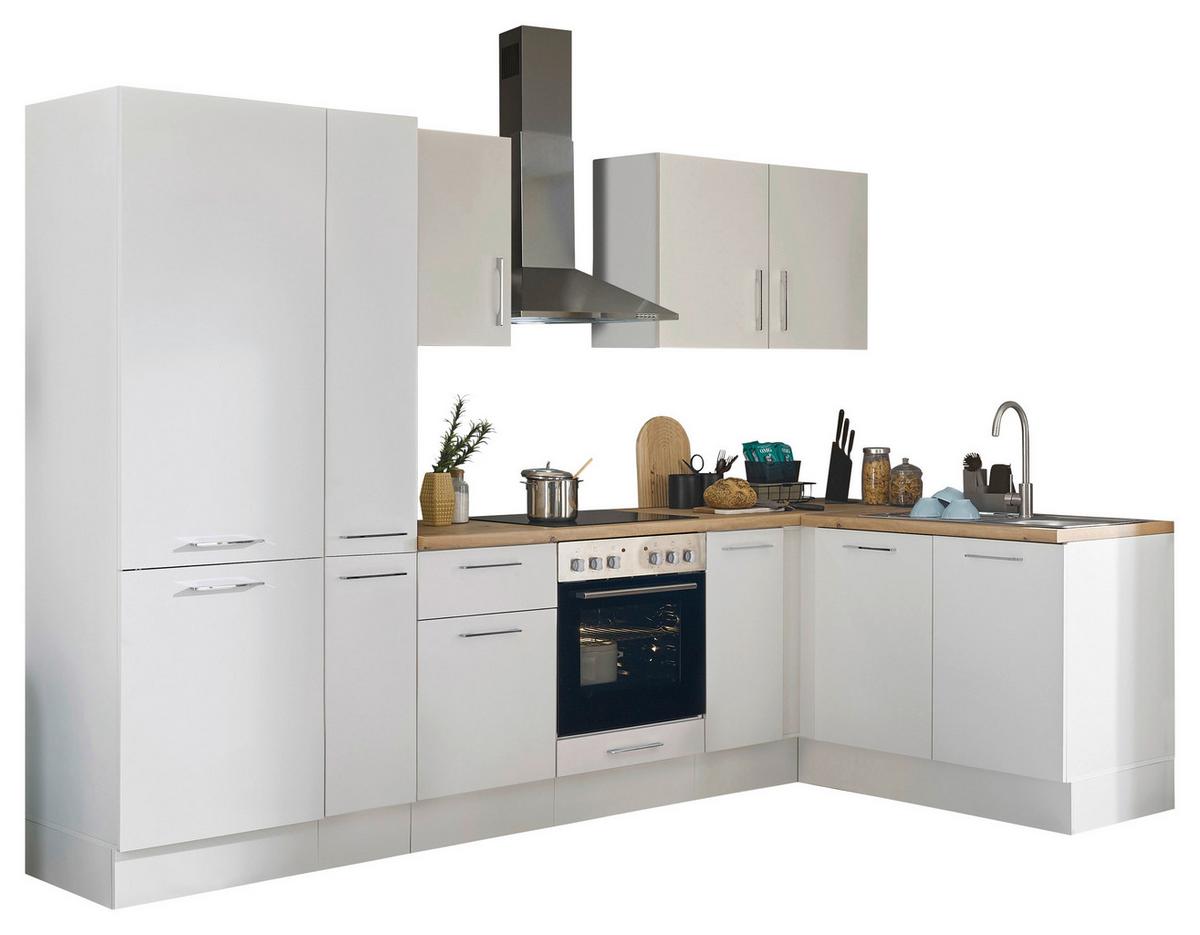 Eckküche Turin Weiß/Eiche Dekor 300x165 cm - Weiß/Eiche Artisan, Basics, Holzwerkstoff (300/165cm) - MID.YOU