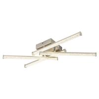 Led-deckenleuchte 67346-24 Kirina - Klar/Nickelfarben, Design, Kunststoff/Metall (50/50/8,8cm) - Globo