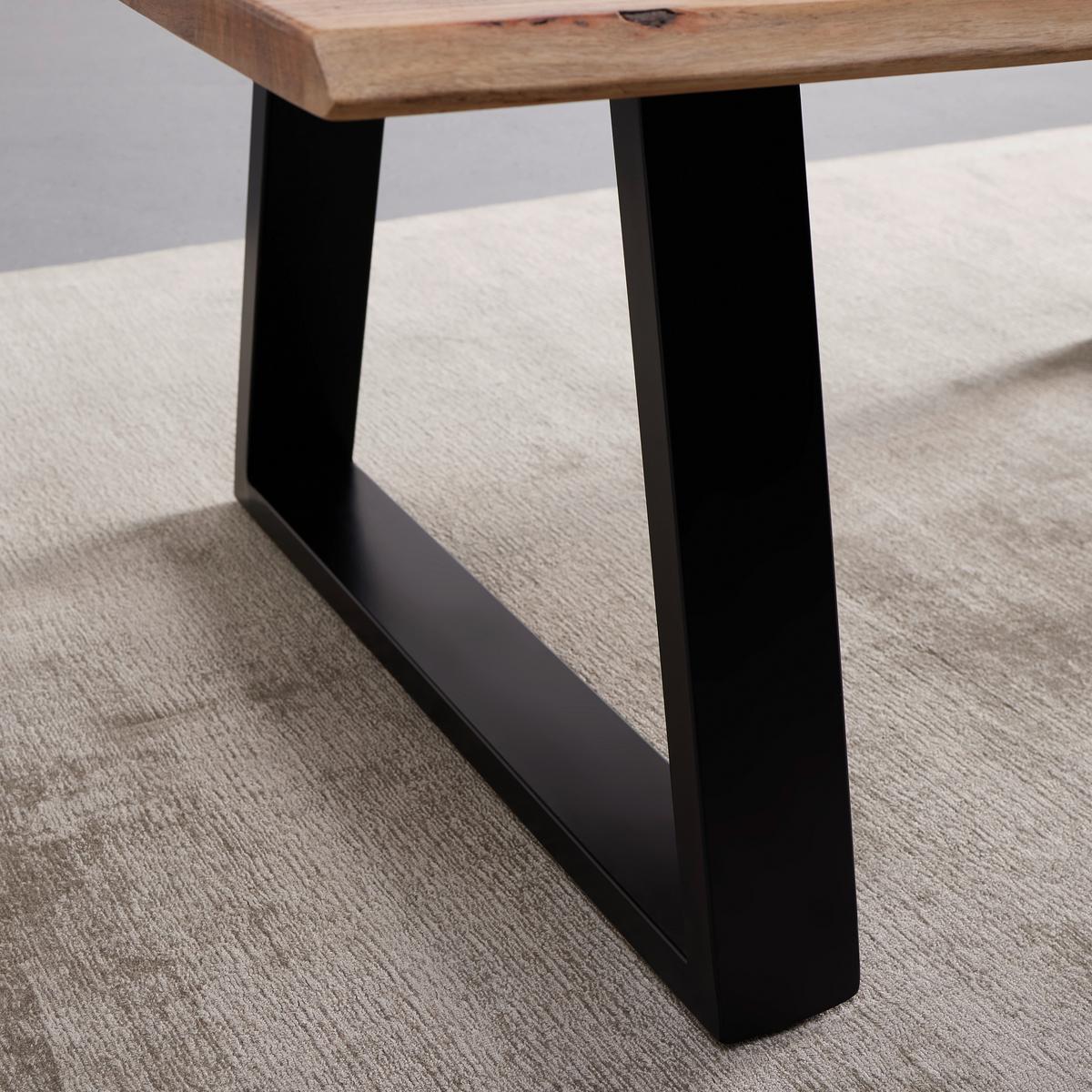Konferenční stůl Nando akázie - černá/barvy akácie, Moderní, kov/dřevo (120/70/47cm) - Bessagi Home