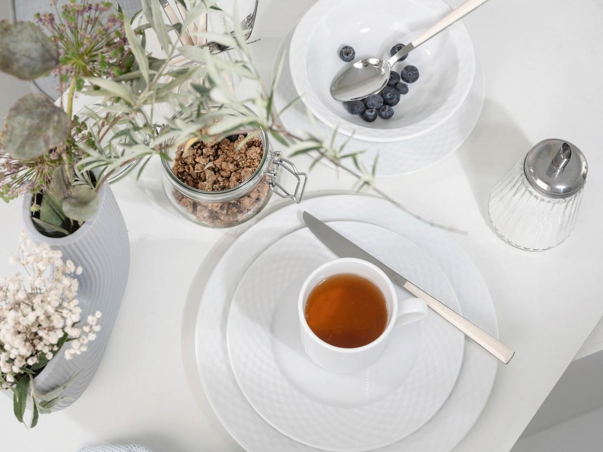 Kombiservice Polo Weiß Porzellan, 4 Pers., 16-Teilig - Weiß, Basics, Keramik - Creatable