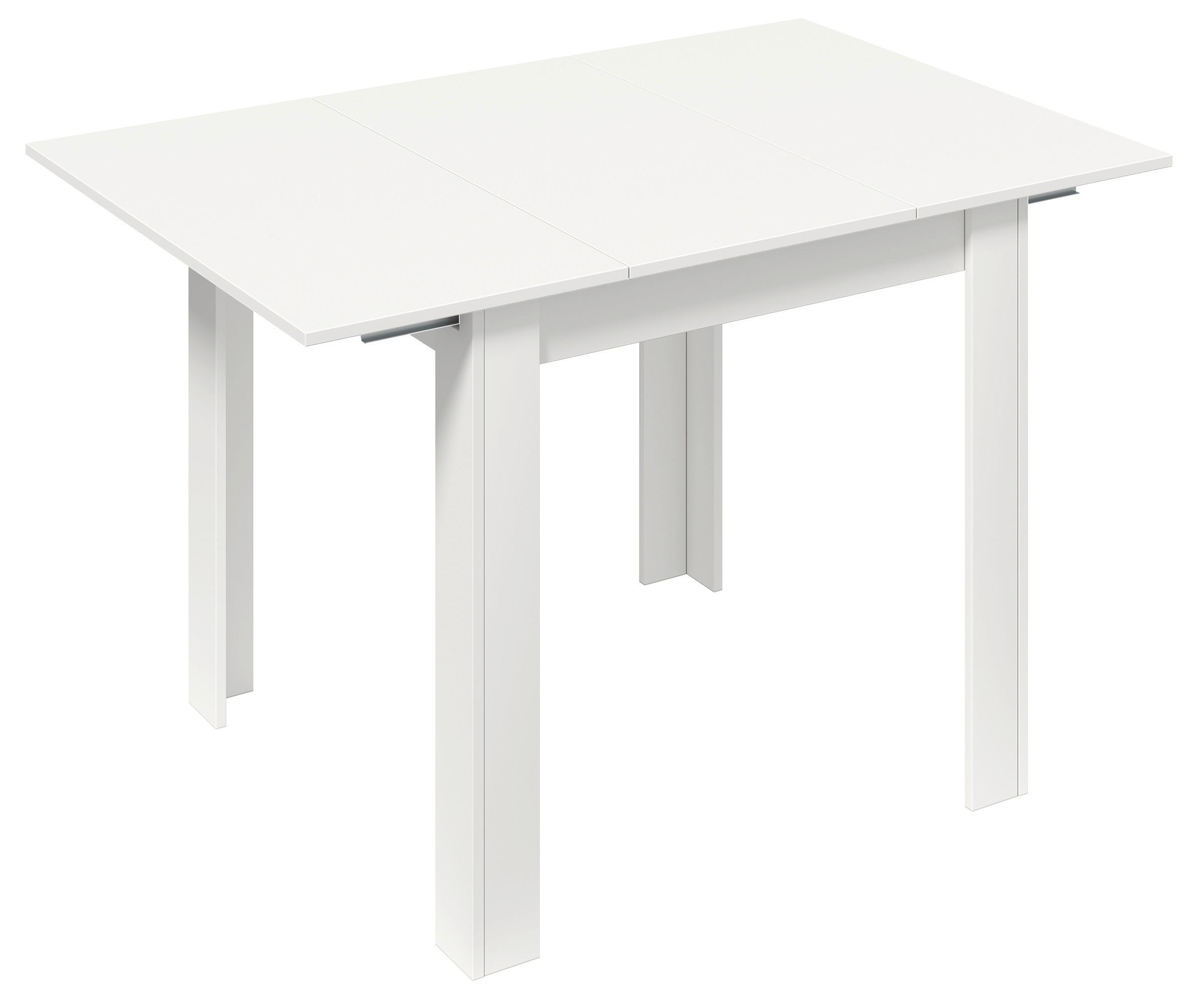 ESSTISCH Pesoli Weiß L: 80cm - Weiß, MODERN, Holzwerkstoff (80/75/80cm) - MID.YOU