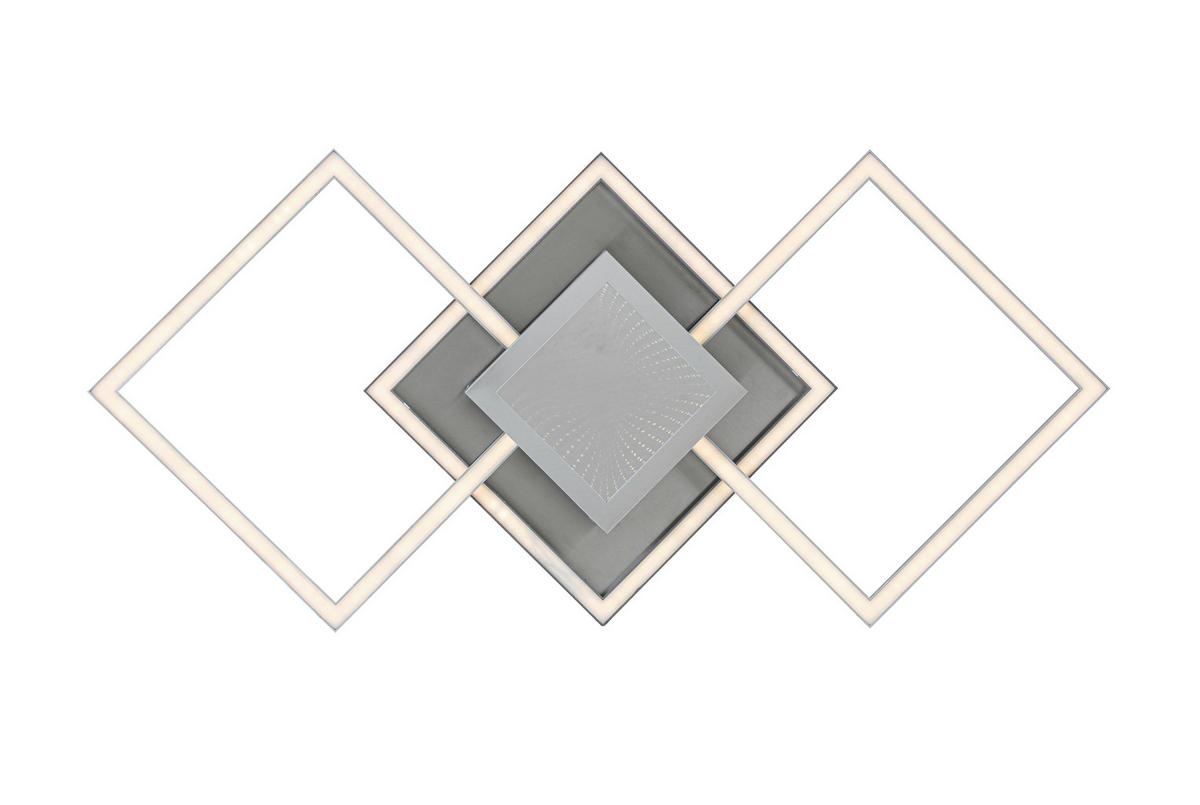 Led-deckenleuchte Tiziana - Chromfarben/Silberfarben, MODERN, Kunststoff/Metall (75cm) - Luca Bessoni