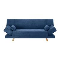 Pohovka FUNKY modrá - modrá/přírodní barvy, Moderní, dřevo/textil (183/73/79cm) - Bessagi Home