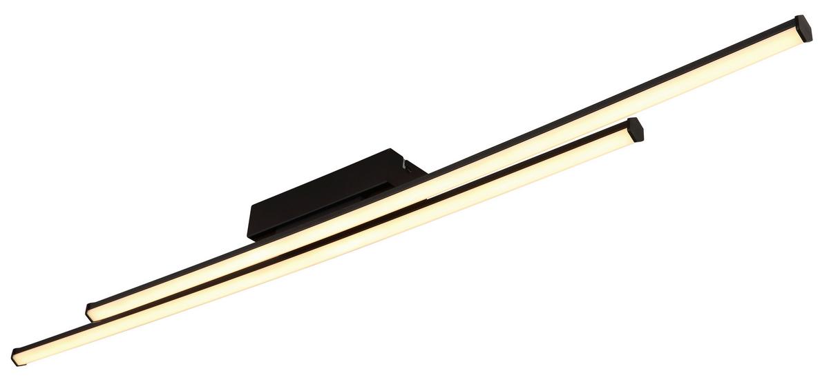 LED-Deckenleuchte 67342-24d Kirina - Schwarz/Weiß, Design, Kunststoff (110/6/6,6cm) - Globo