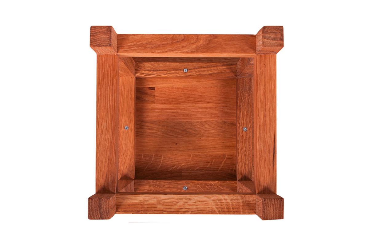 Gartenhocker Echtholz Eichefarben Geölt - Eichefarben, Basics, Holz (30/40/30cm) - Gardenson