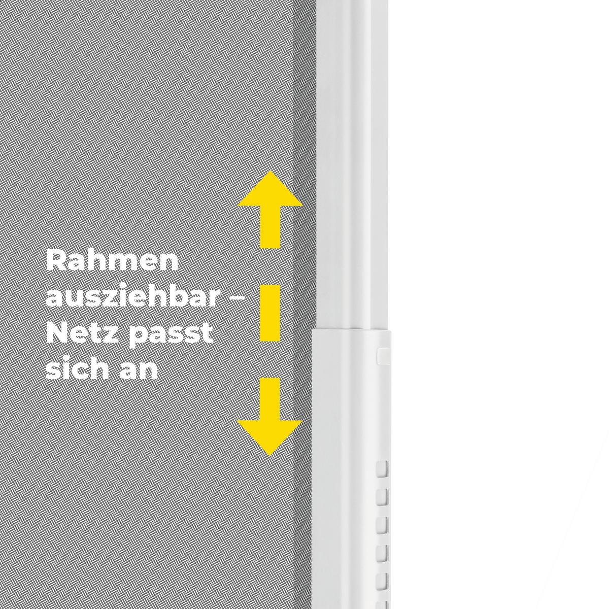 Mückennetz Teleskop Insektenschutzgitter Weiß - bílá, Basics, kov/plast (115/135cm)