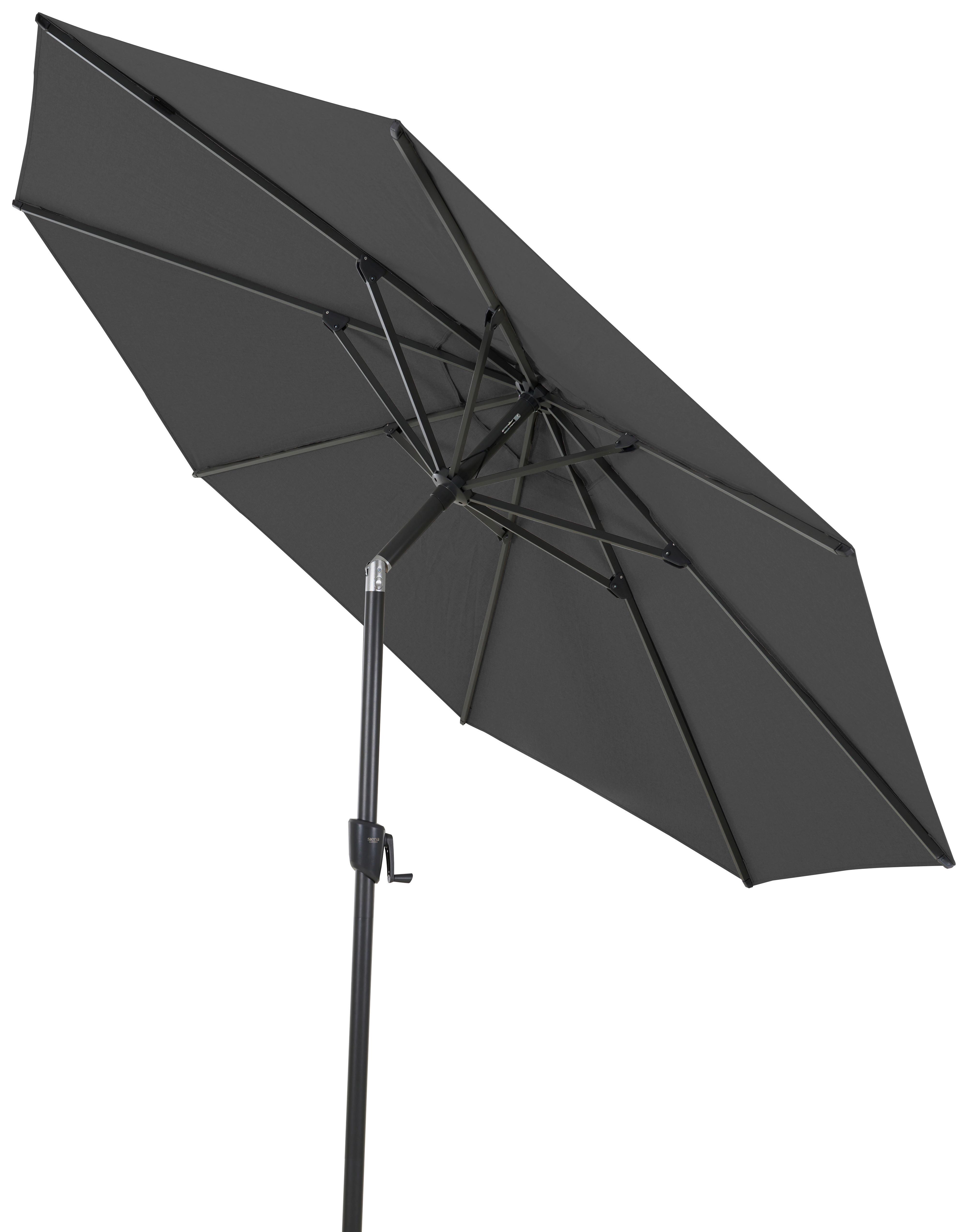 Sonnenschirm L/B: 300x300 cm mit Schutzhülle Anthrazit - Anthrazit, MODERN, Textil/Metall (300/300cm) - Siena Garden