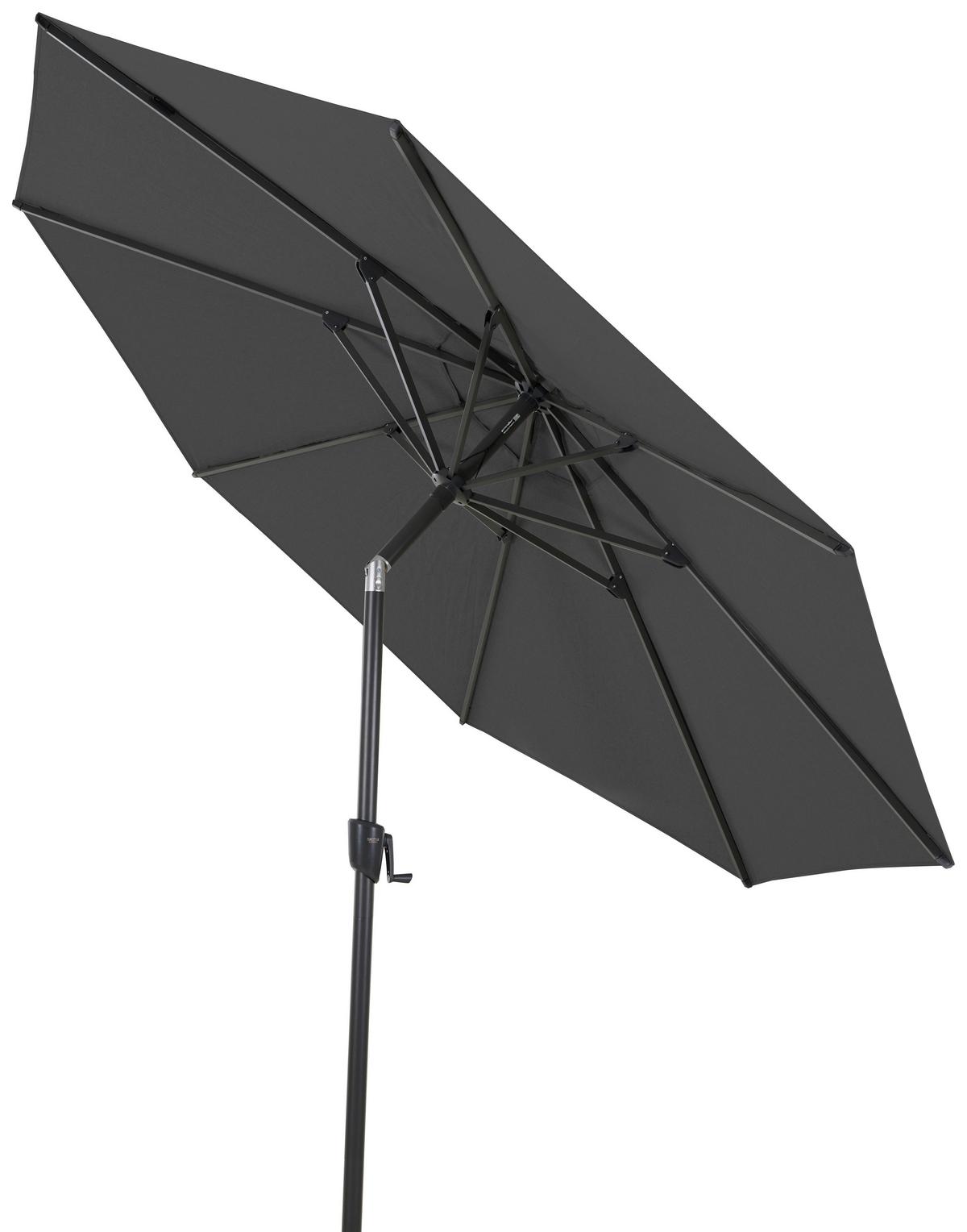 Sonnenschirm L/B: 300x300 cm mit Schutzhülle Anthrazit - Anthrazit, MODERN, Textil/Metall (300/300cm) - Siena Garden