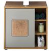 Waschbeckenunterschrank Greece B: 60 Cm Eiche Dekor/grau - Eiche Wotan/Hellgrau, MODERN, Holzwerkstoff (60/60/35cm) - MID.YOU
