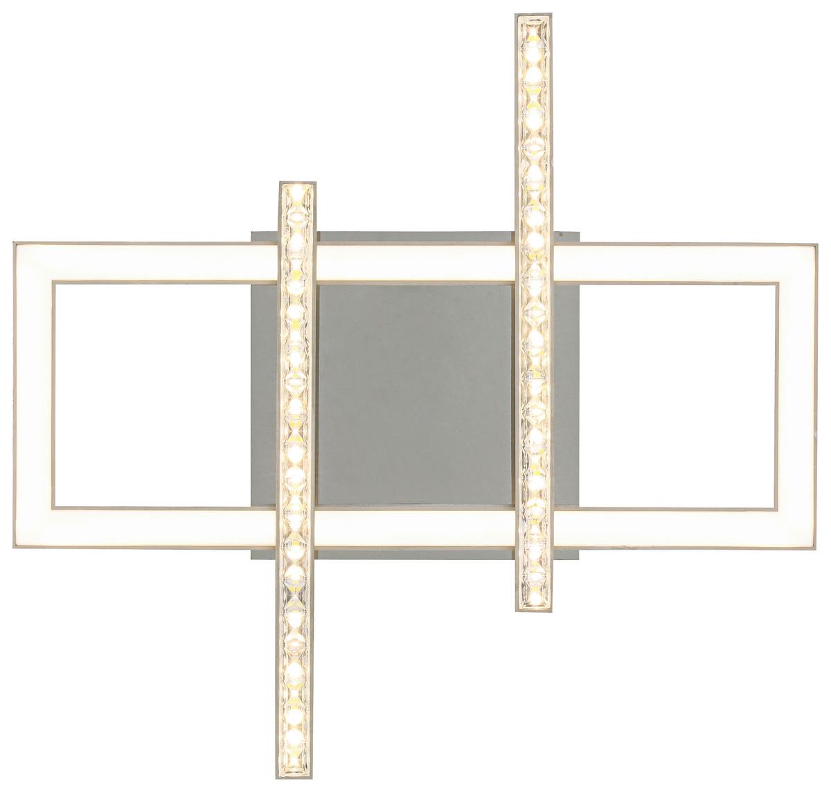 LED-Deckenleuchte Lusa - Sandfarben/Chromfarben, MODERN, Kunststoff/Metall (34/32/6,7cm) - Luca Bessoni