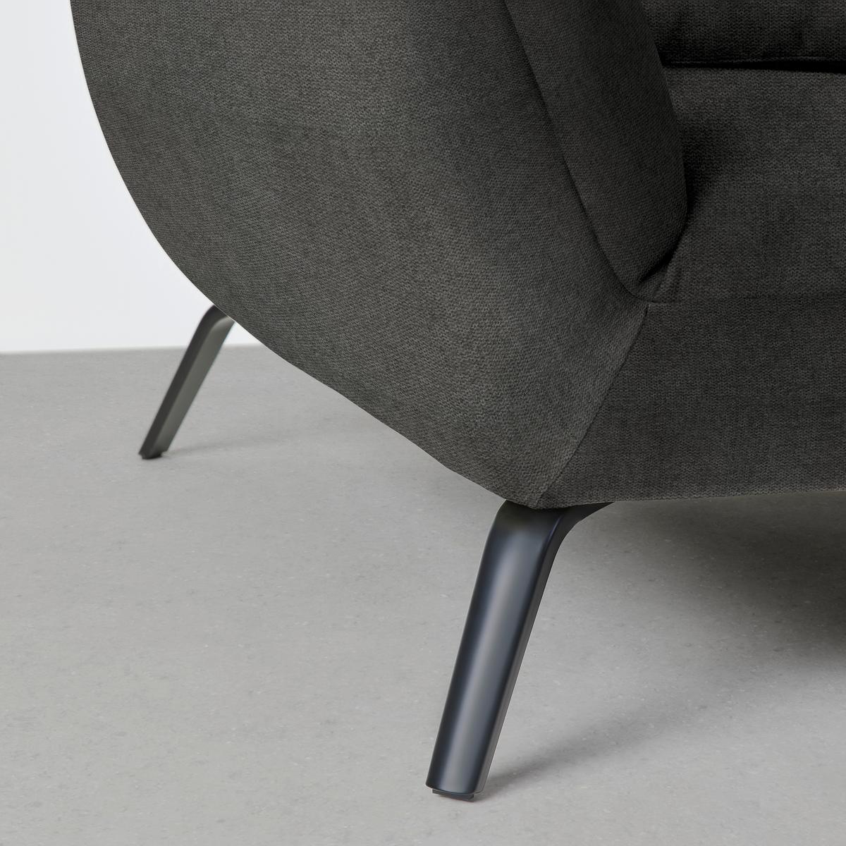 Rohová sedačka TRENDY, pravá, antracitová - černá/antracitová, Moderní, kov/kompozitní dřevo (310/93/250cm) - Premium Living