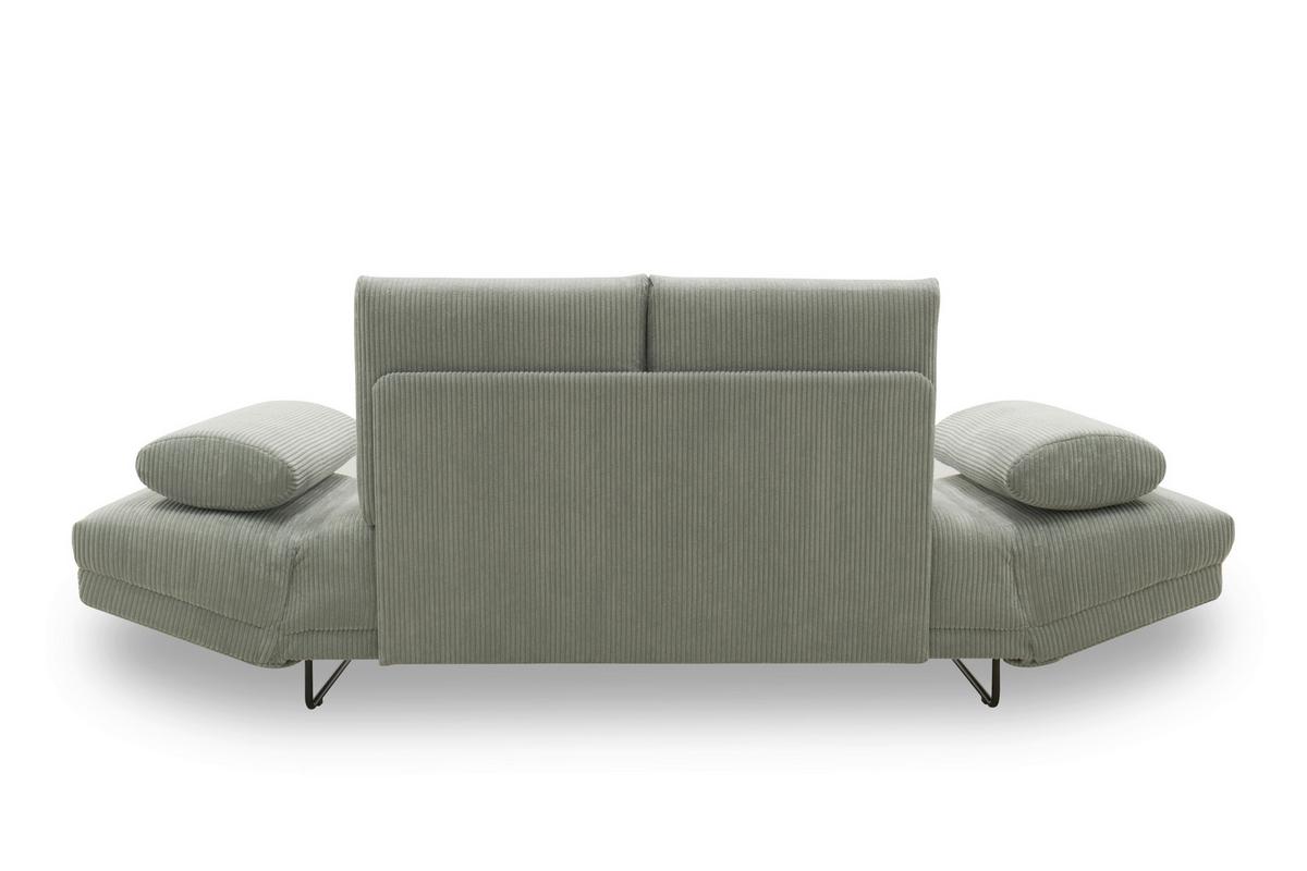 Schlafsofa Hellgrau B: 210 Cm - Hellgrau/Schwarz, Design, Textil (210/95/97cm) - MID.YOU