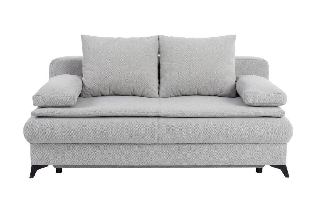Rozkladacia pohovka KEN, sivá - čierna/sivá, Konventionell, kompozitné drevo/textil (209/105cm) - Based