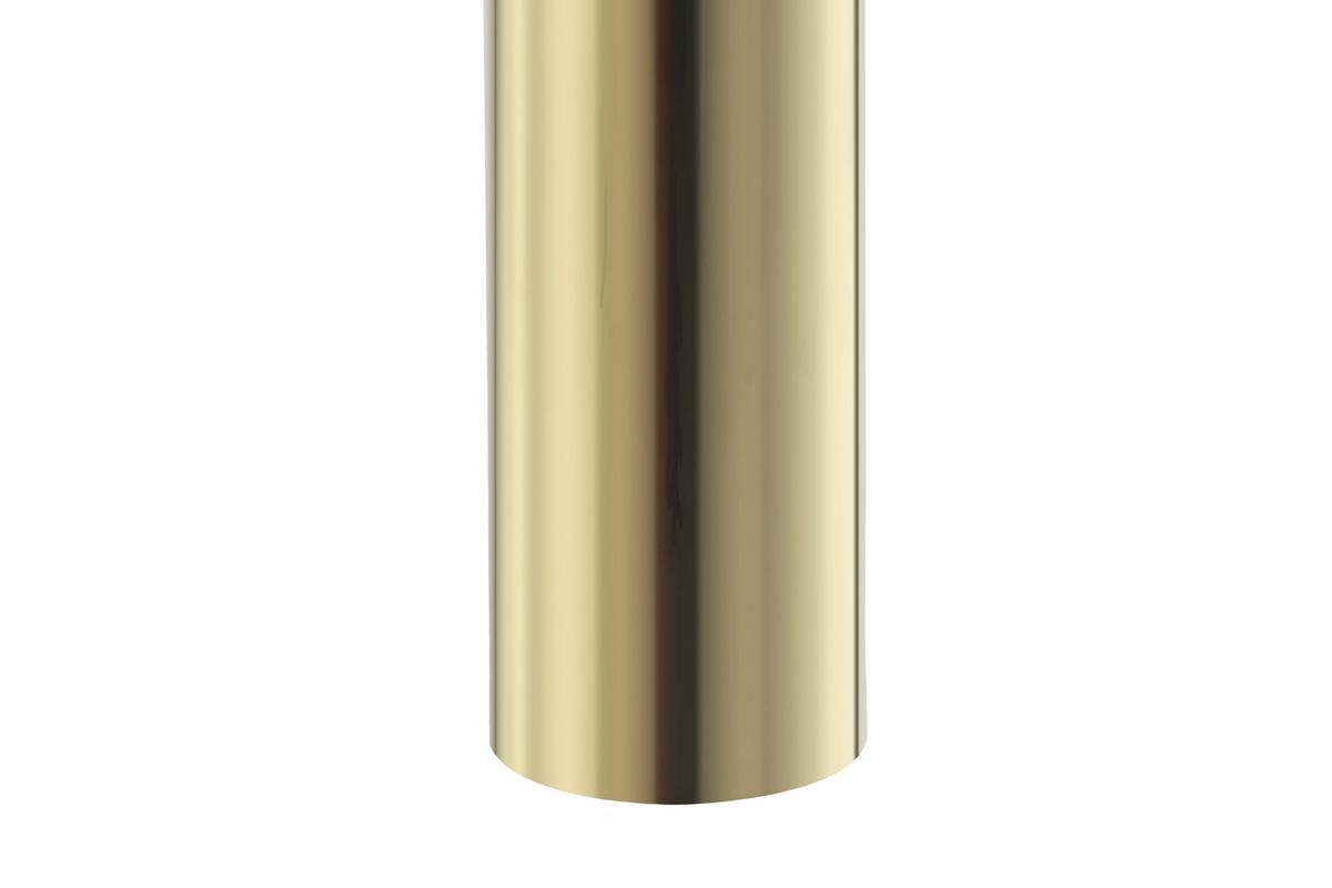 Beistelltisch mit Glasplatte Rund Ontario, Grau/Gold - Goldfarben/Grau, MODERN, Glas/Metall (46/46/52cm) - Kayoom
