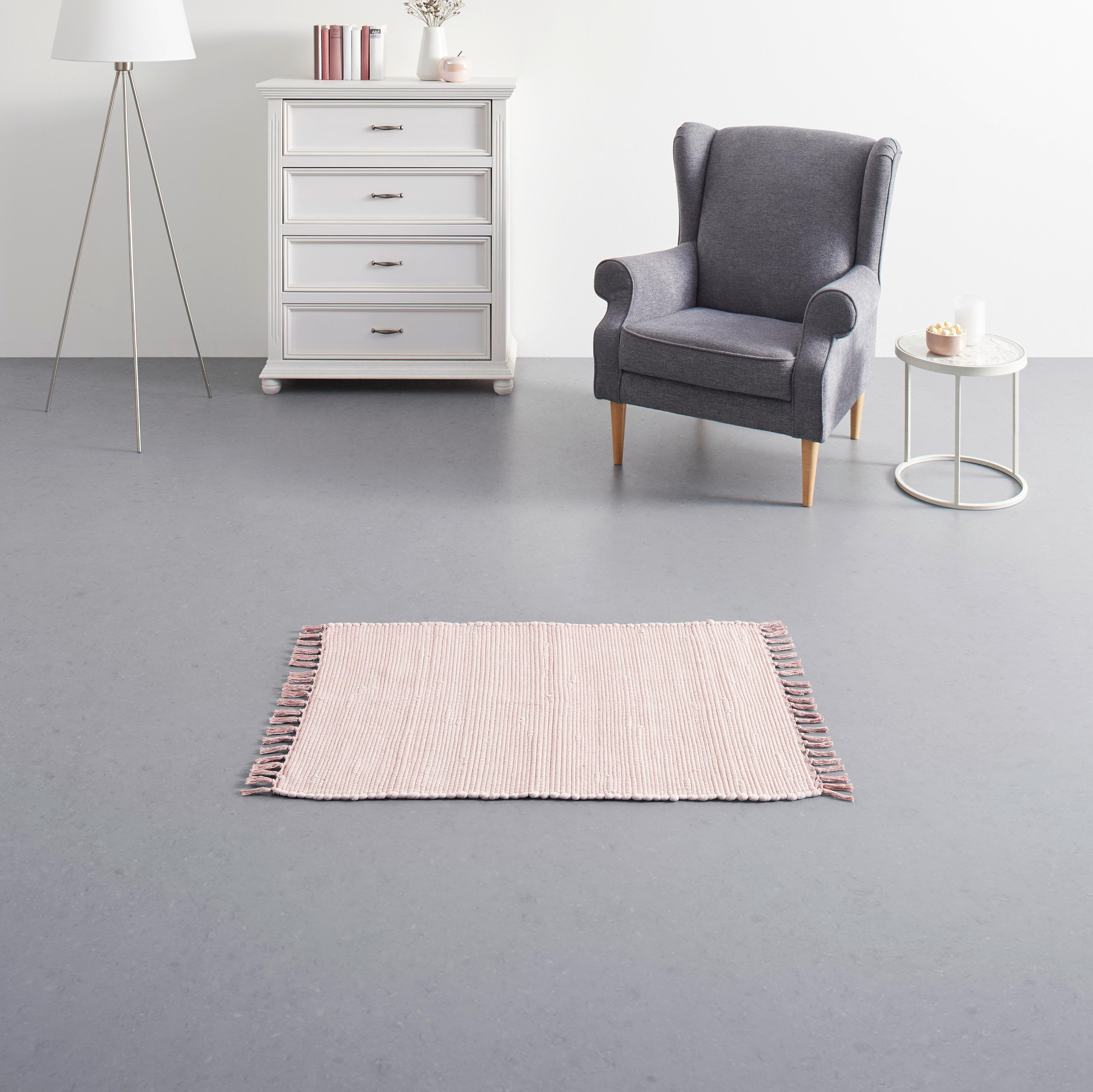 Hadrový Koberec Julia 1, 60/90cm, Růžová - růžová, Romantický / Rustikální, textil (60/90cm) - Modern Living