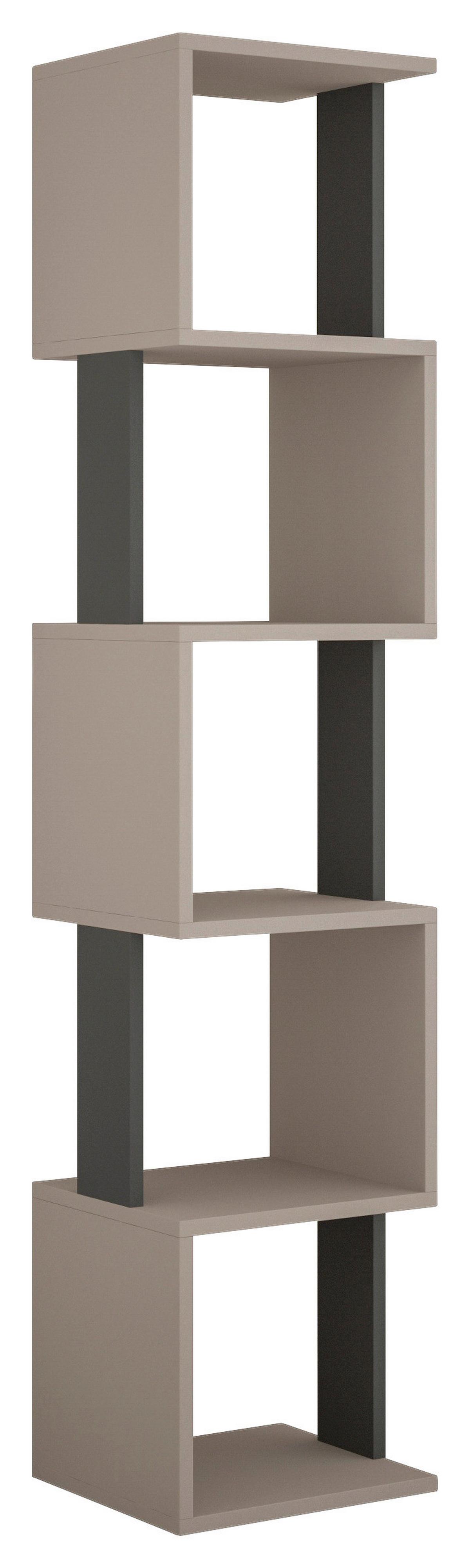 Aktenregal Piri Eiche Dekor, B: 35 cm - Beige, Design, Holzwerkstoff (35/161/30cm) - Livetastic