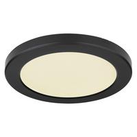 LED-Deckenleuchte Nita Ø 22 cm Fixierbare Farben - Opal/Schwarz, MODERN, Kunststoff (22/1,8cm) - Luca Bessoni