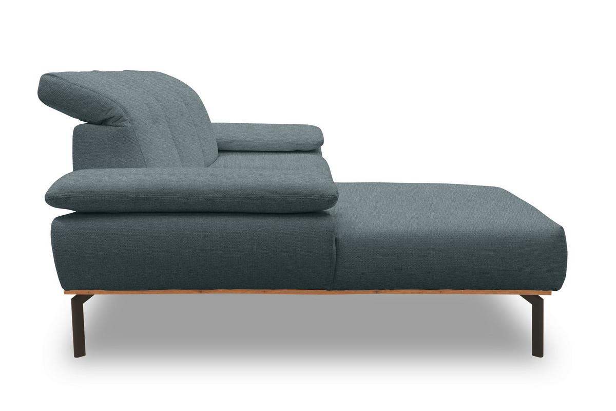 Ecksofa Grau S: 242x170 cm - Wildeiche/Schwarz, Design, Holz/Textil (242/170cm) - MID.YOU