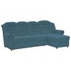 Ecksofa Boston Blau Chenille - Blau/Schwarz, KONVENTIONELL, Textil (262/165cm) - Livetastic