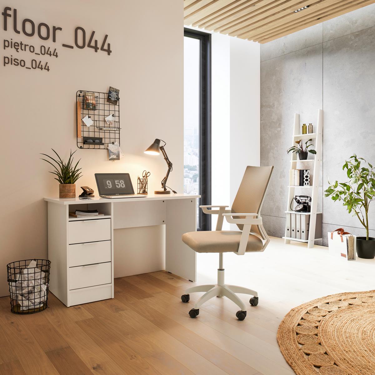 Psací stůl STUDENT - barvy chromu, Konvenční, kov/kompozitní dřevo (120/76/55cm) - Mömax