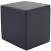 Hocker Betty Lederlook Grau H: 45 cm Würfelförmig - Grau, Basics, Textil (45/45/45cm) - Ondega