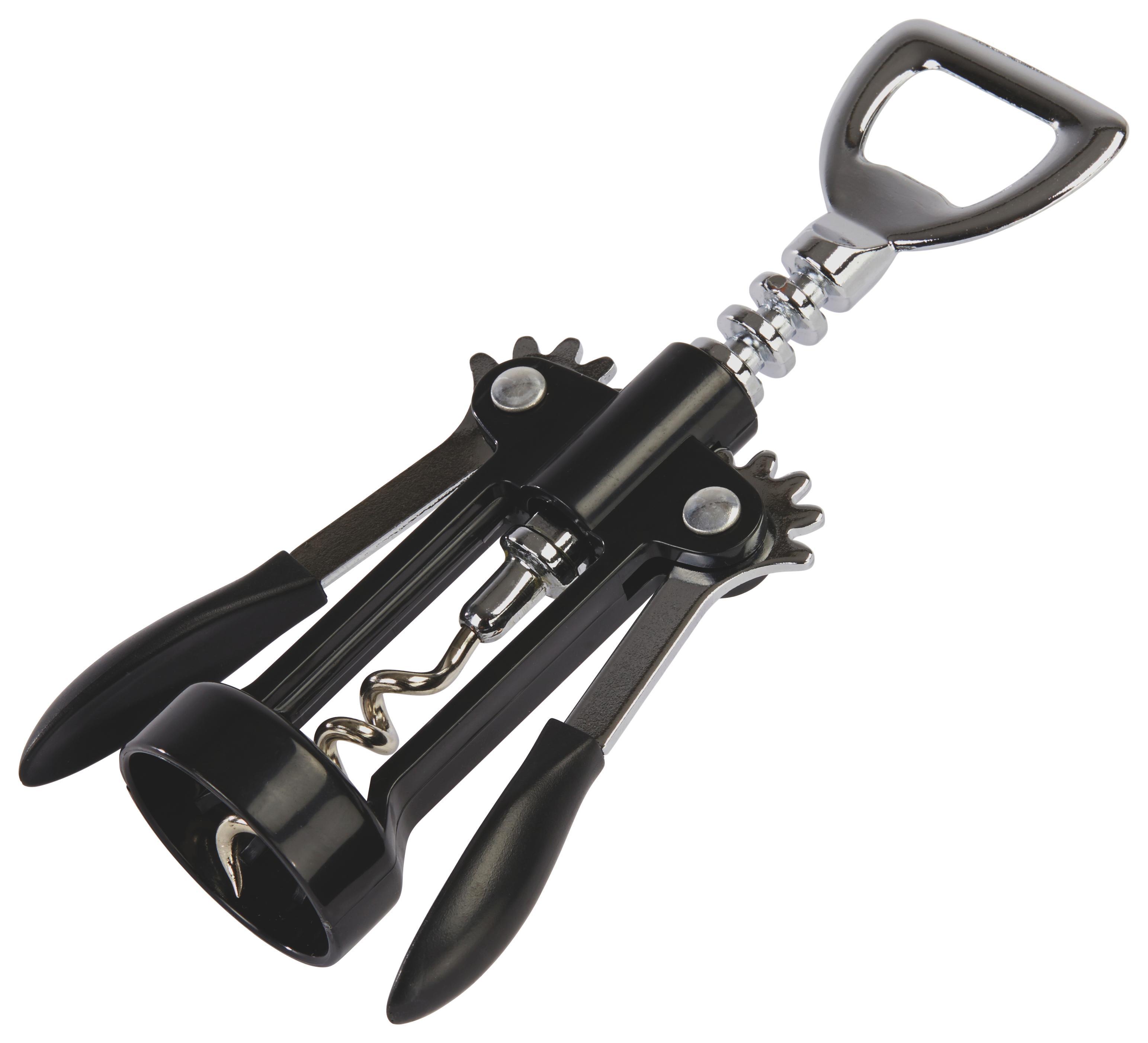 Dugóhúzó Probus - Króm/Fekete, konvencionális, Fém (16cm)