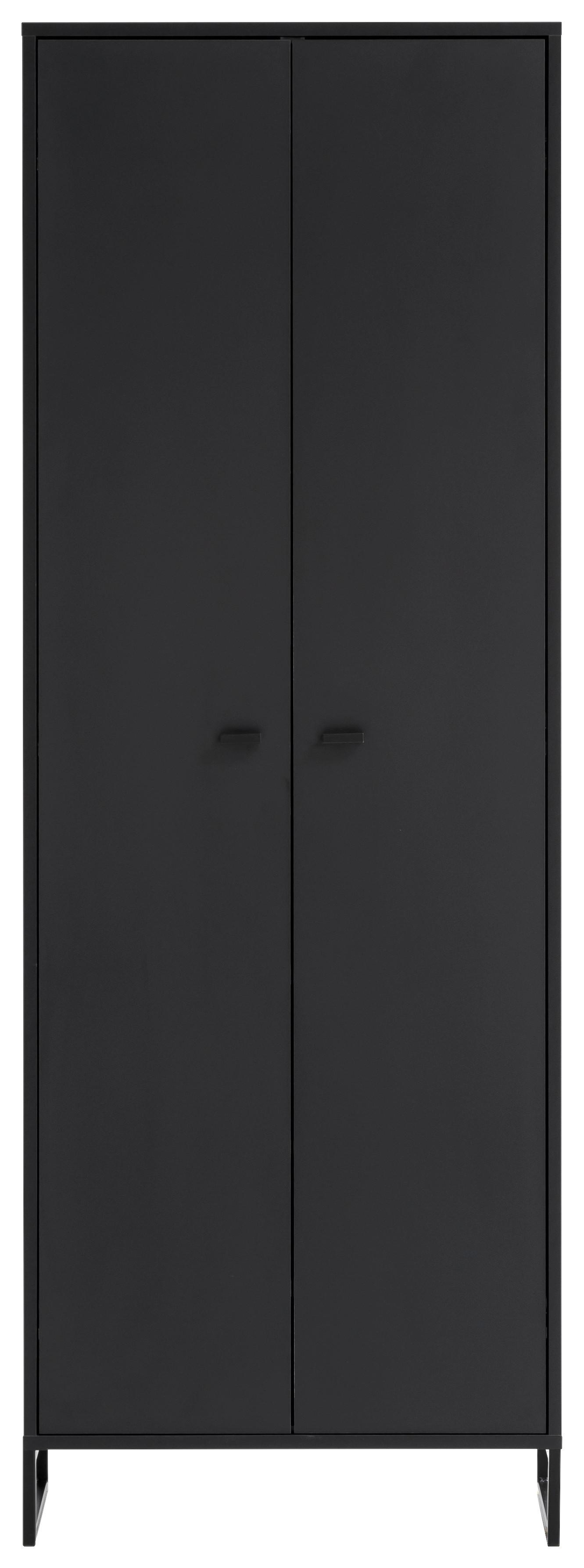 SCHUHSCHRANK JANNE SCHUHSCHRANK 600 - Schwarz, LIFESTYLE, Holzwerkstoff (60,2/169,7/33,5cm) - MID.YOU