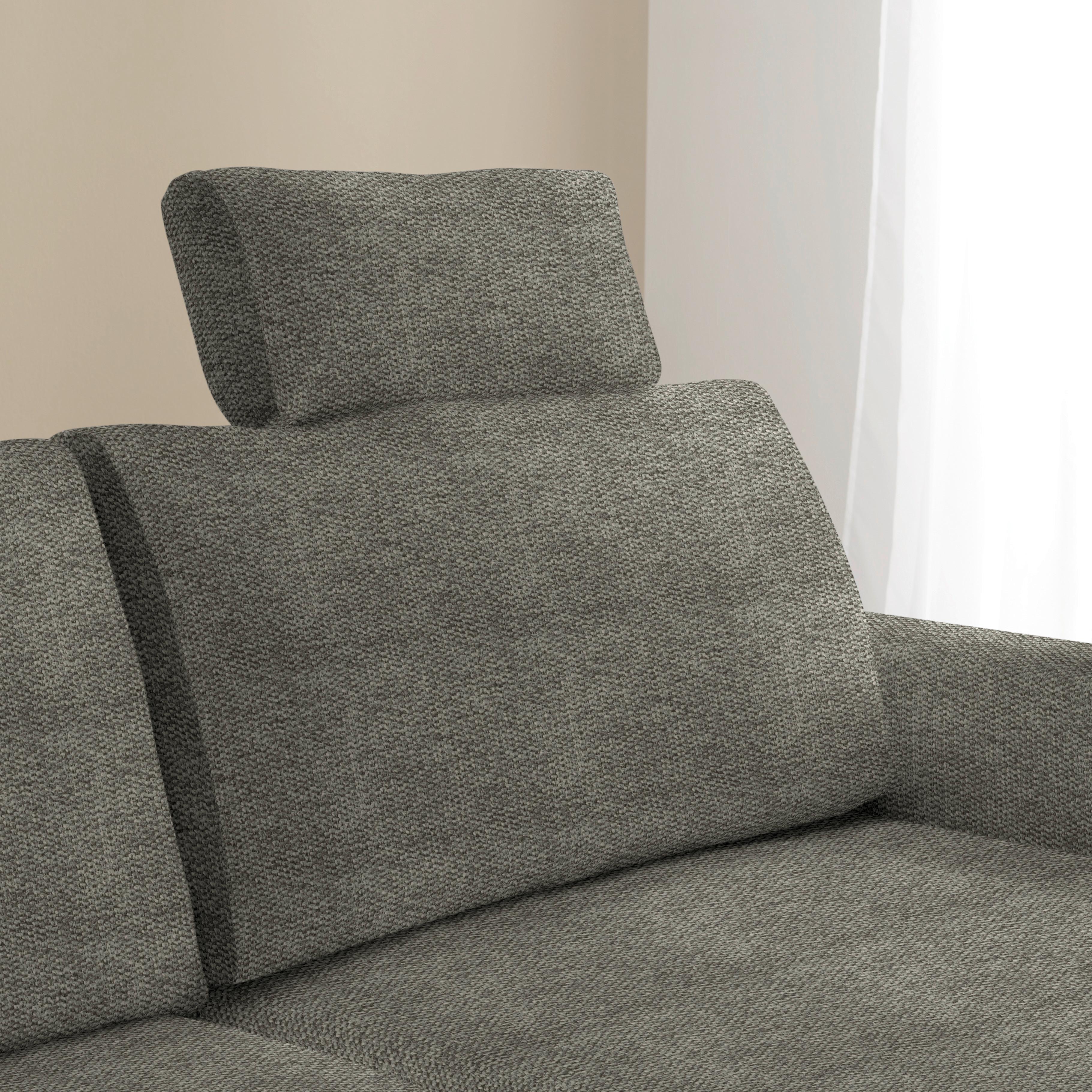 Opěrka hlavy LILLE, šedohnědý velur - šedohnědá, Moderní, textil (58/23/10cm) - Mömax