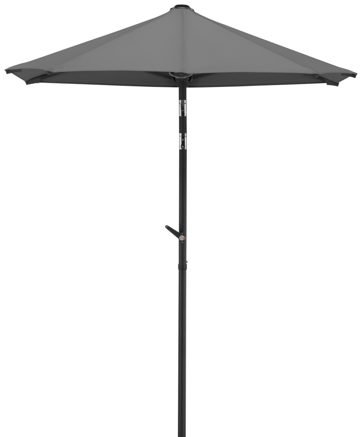 Ampelschirm Salerno Mezza BxHxT: 150x228x150 cm Anthrazit - Anthrazit, Basics, Textil/Metall (150/228/150cm) - Schneider
