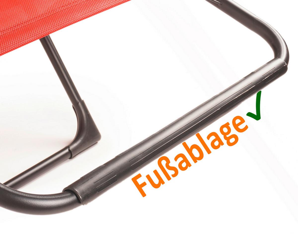 Bäderliege Relax Kunststoff Klappbar - Rot/Schwarz, Basics, Kunststoff (84/109/65cm)