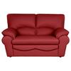 2-Sitzer-Sofa Oslo Rot B: 150 cm - Rot/Schwarz, Design, Leder (150/92/85cm) - Livetastic