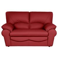 2-Sitzer-Sofa Oslo Rot B: 150 cm - Rot/Schwarz, Design, Leder (150/92/85cm) - Livetastic