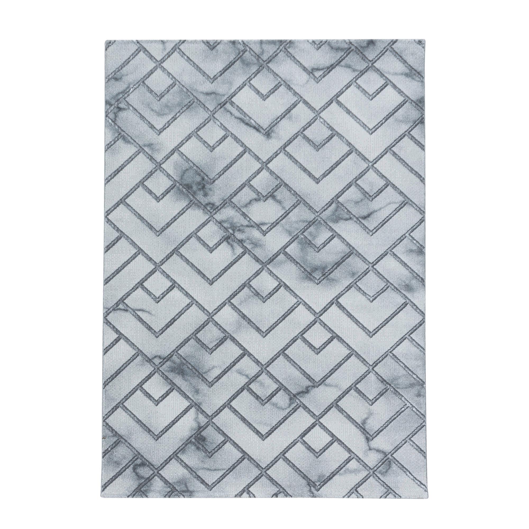 Webteppich Silberfarben Naturfaser Naxos 140x200 cm - Silberfarben, Design, Textil (140/200cm)