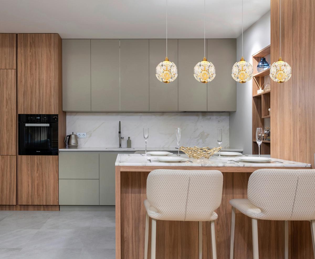 LED-Hängeleuchte Virina L:93cm Klar Goldfarben Transparent - Klar/Transparent, KONVENTIONELL, Glas/Kunststoff (93/15/150cm) - Globo