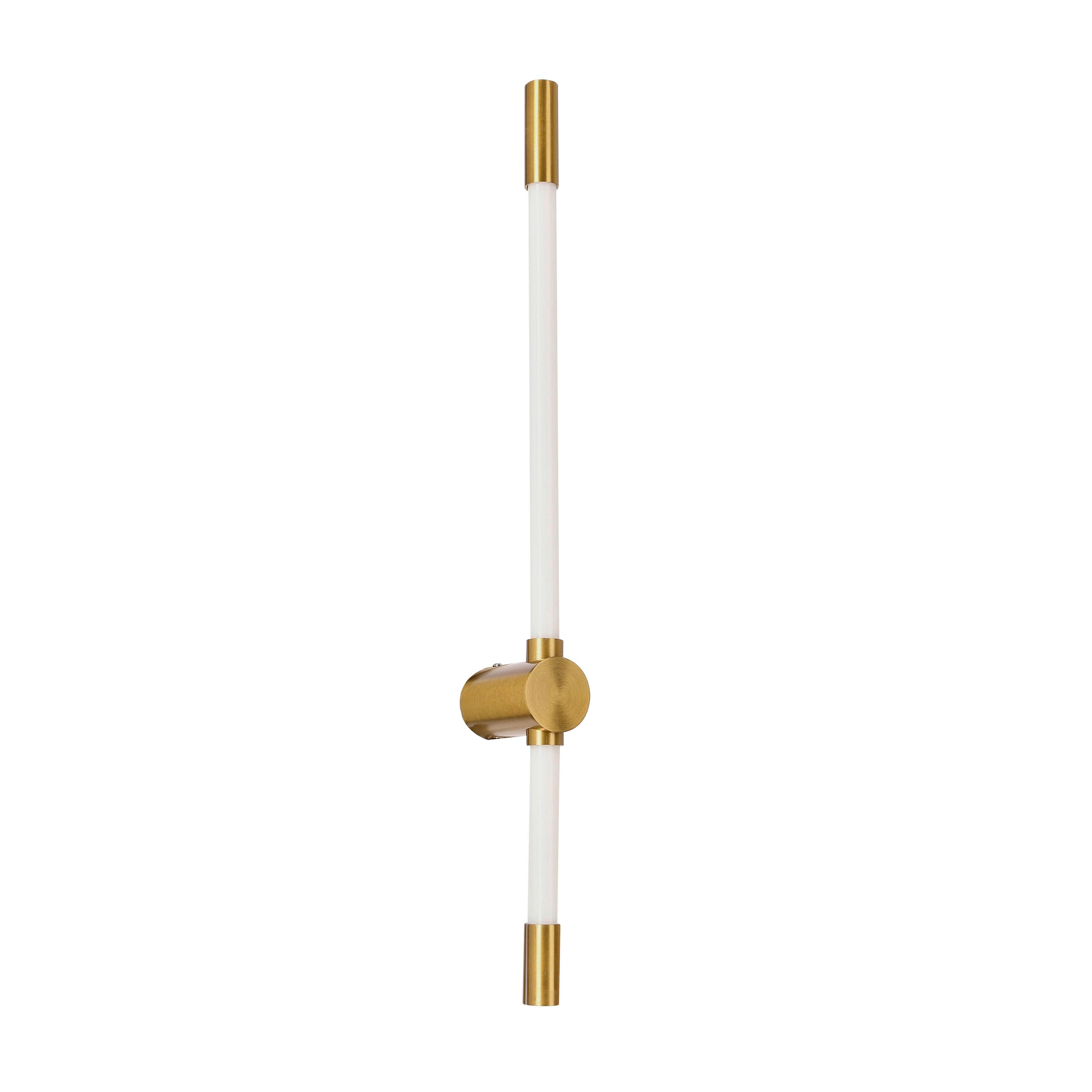 LED-WANDLEUCHTE 21-35721 BATUTA 2 - Messingfarben/Weiß, KONVENTIONELL, Kunststoff/Metall (60.5/9/5cm)