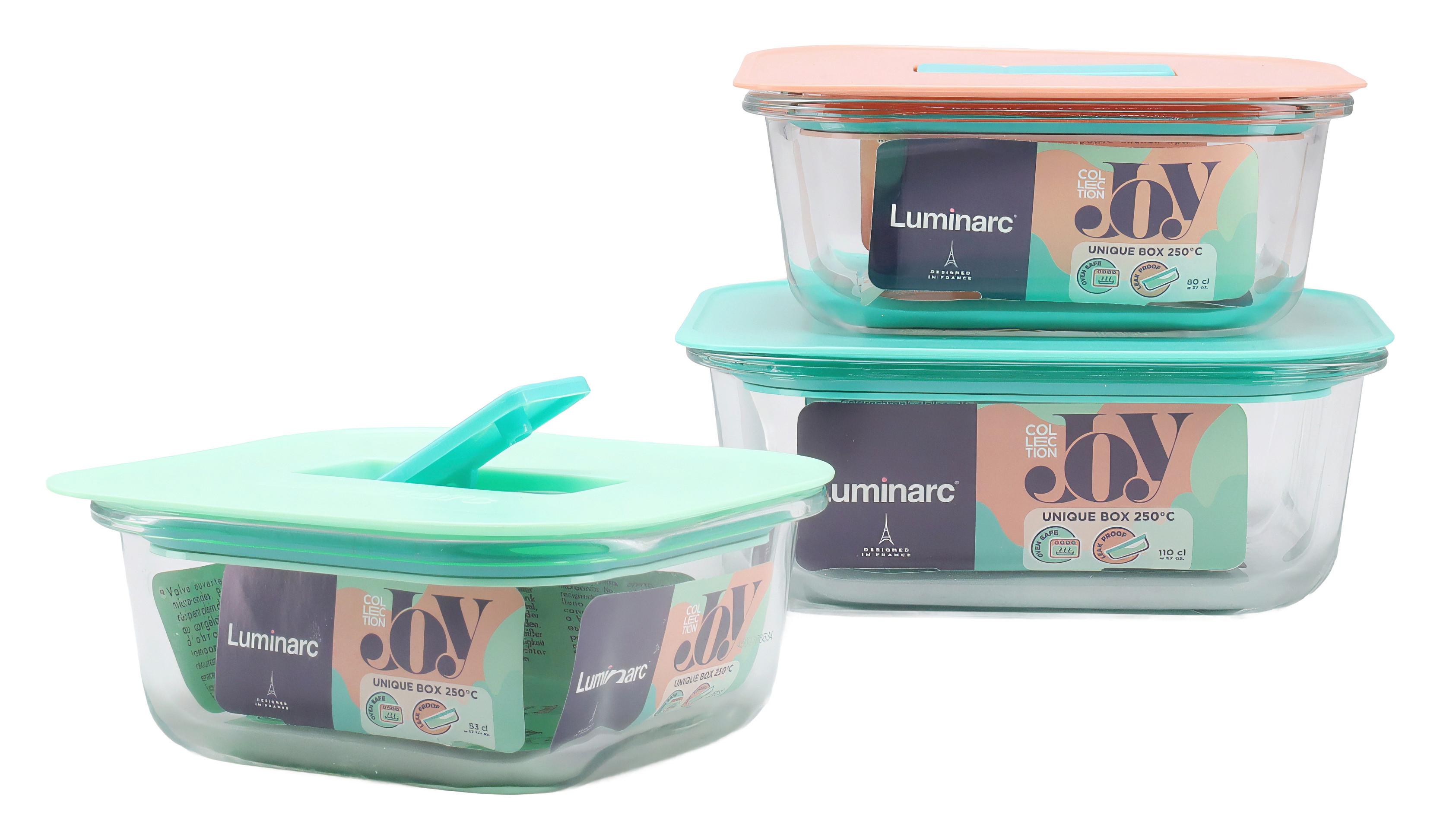SADA SKLEN. DÓZ NA POTRAVINY UNIQUE - priehľadné, Basics, plast/sklo - Creatable