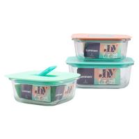 SADA SKLEN. DÓZ NA POTRAVINY UNIQUE - priehľadné, Basics, plast/sklo - Creatable
