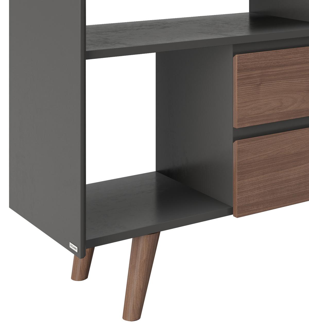 Standregal Mit Laden Victoria 110 Cm Walnussfarben - Walnussfarben, KONVENTIONELL, Holzwerkstoff (110/97,4/38cm) - Playboy