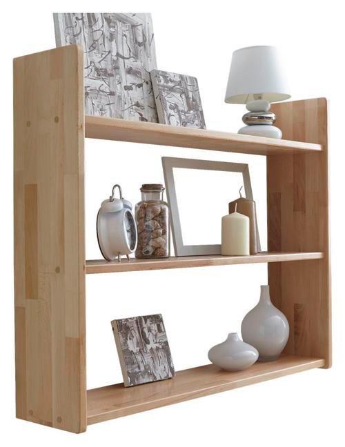 Hängeregal Simone B: 90 Cm Buche Massiv 2 Fächer