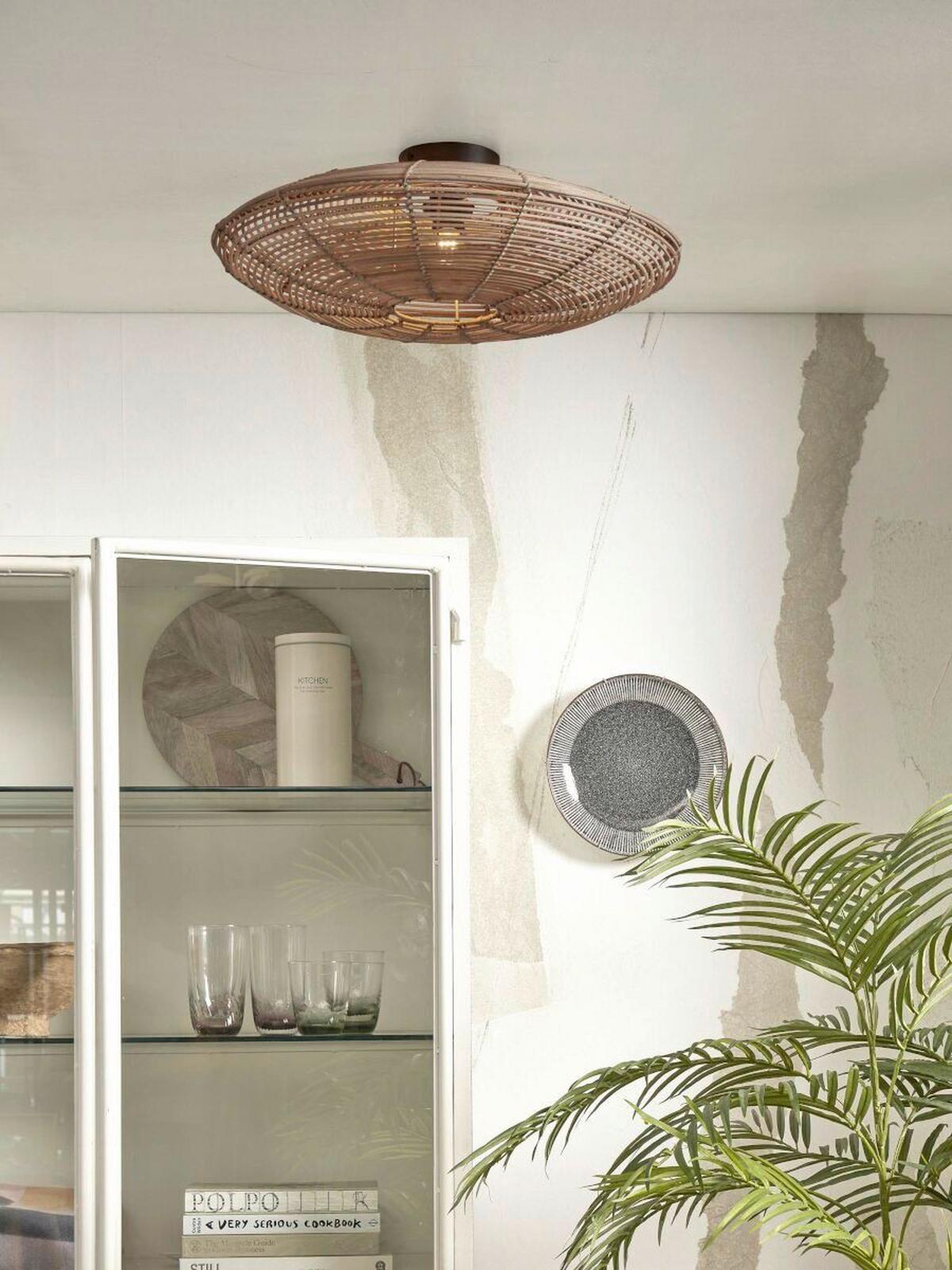 Deckenleuchte Tanami/c/5514/n - Naturfarben, Trend, Holz (55/55/14cm) - Good & Mojo